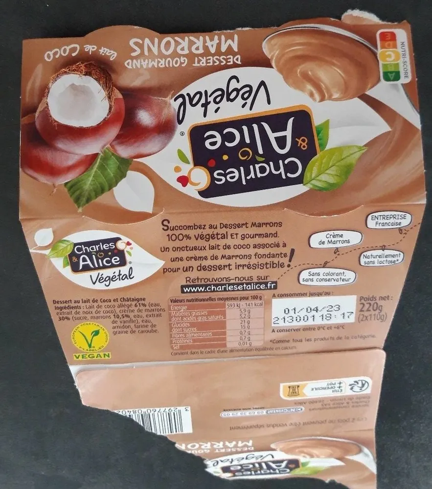 Dessert gourmand marron