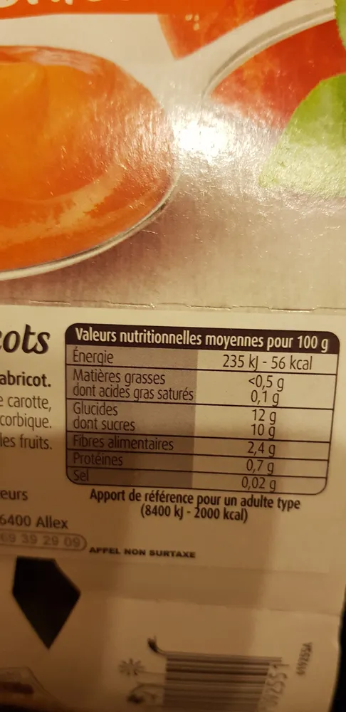 Velouté de pommes abricot