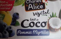 Lait de coco pommes myrtilles