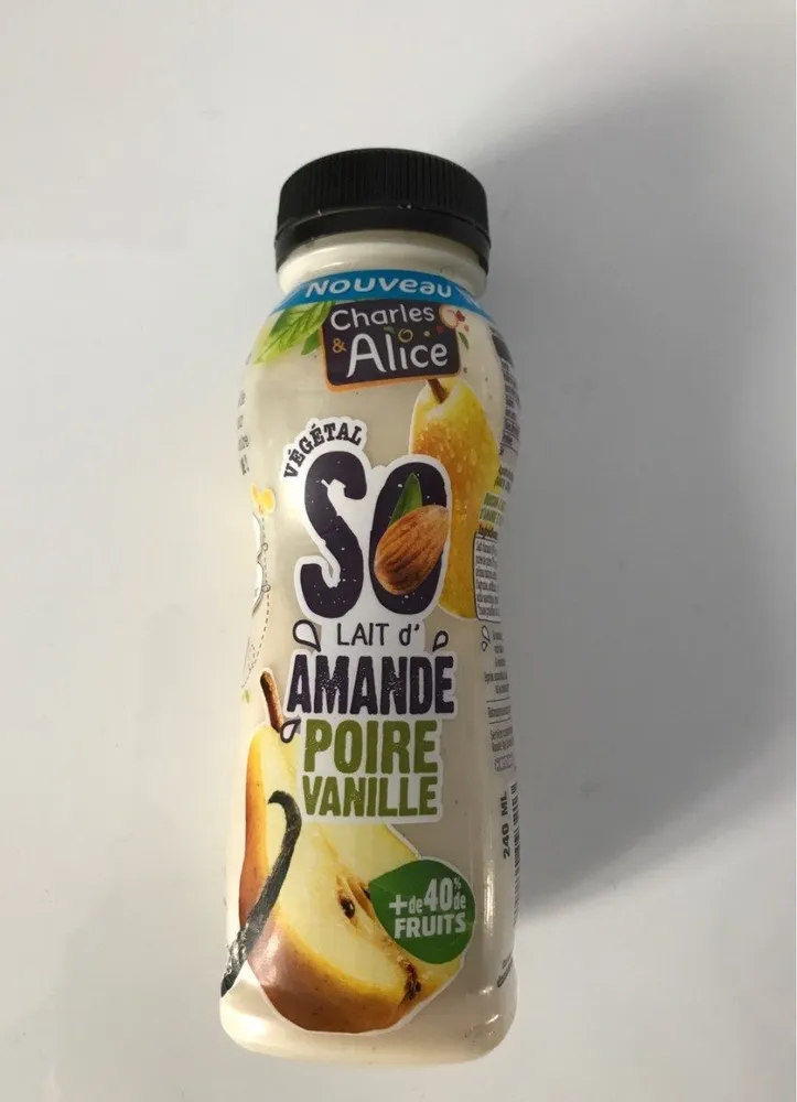 Lait d amande poire et vanille
