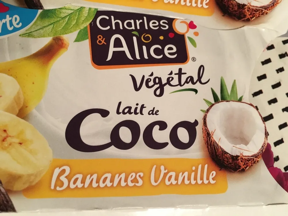 Dessert végétal au lait de coco saveur bananes vanille