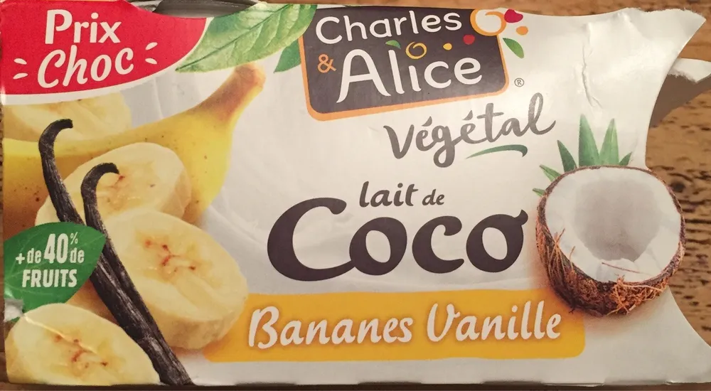 Vegetal lait de coco banane vanille