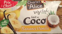 Vegetal lait de coco banane vanille