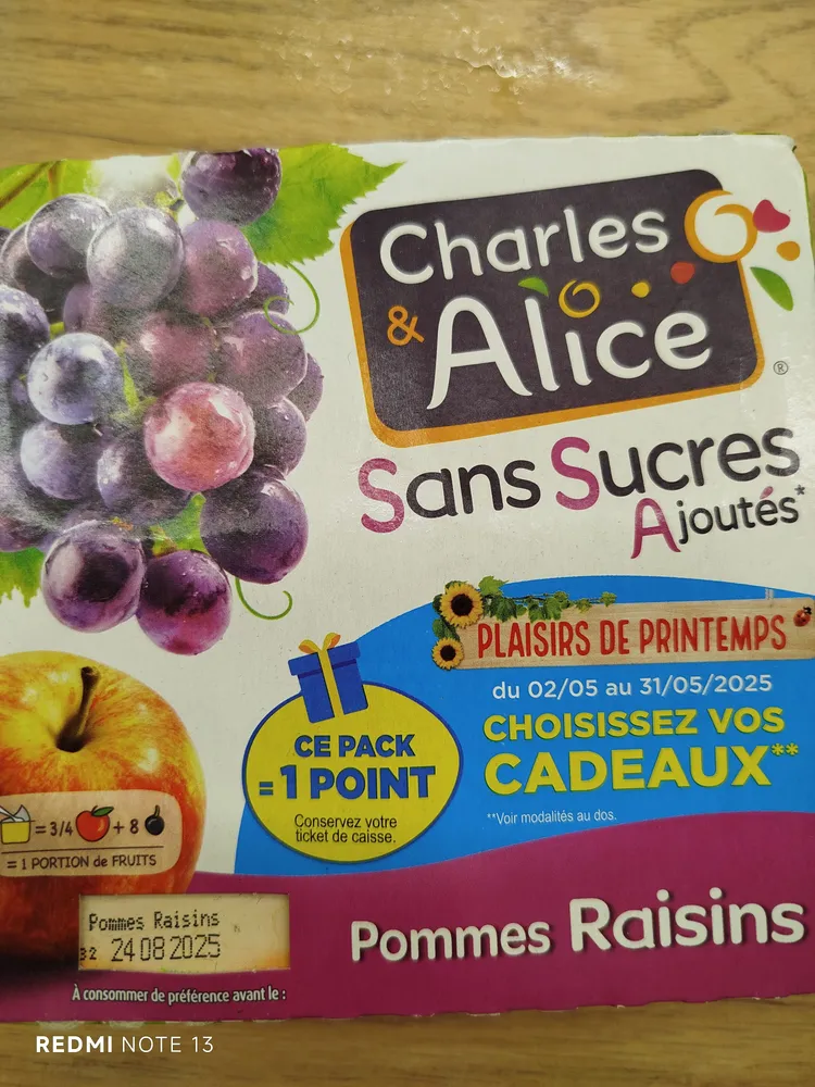 Pommes raisins