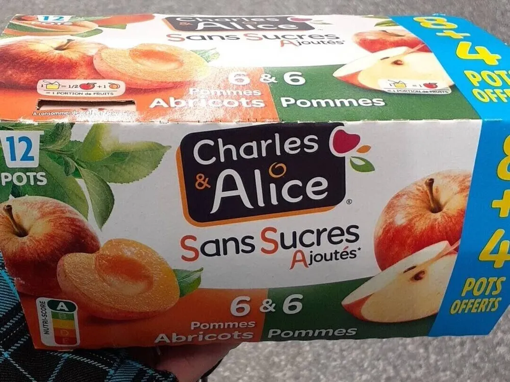 Sans Sucres Ajoutés 6 & 6 Pommes Abricots Pommes