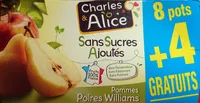 Dessert fruitier pomme poire Charles & Alice