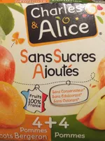 Dessert fruitier pomme abricot Charles & Alice + pomme x4