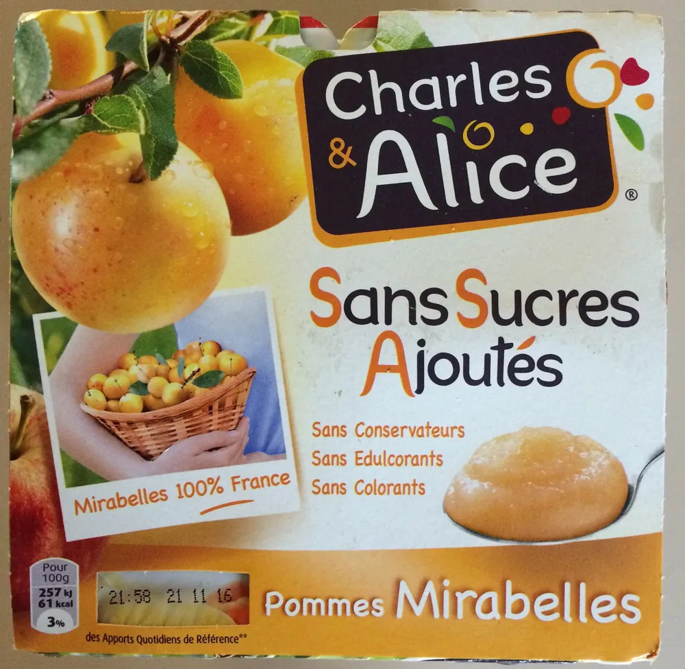 Pommes Mirabelles Sans Sucres Ajoutés
