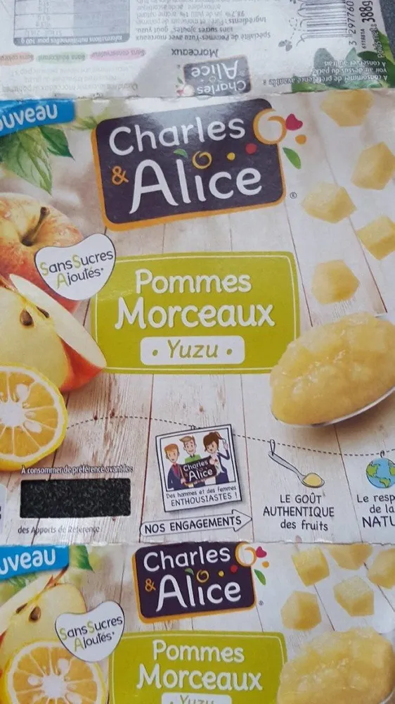 Charles & Alice Pommes morceaux Yuzu