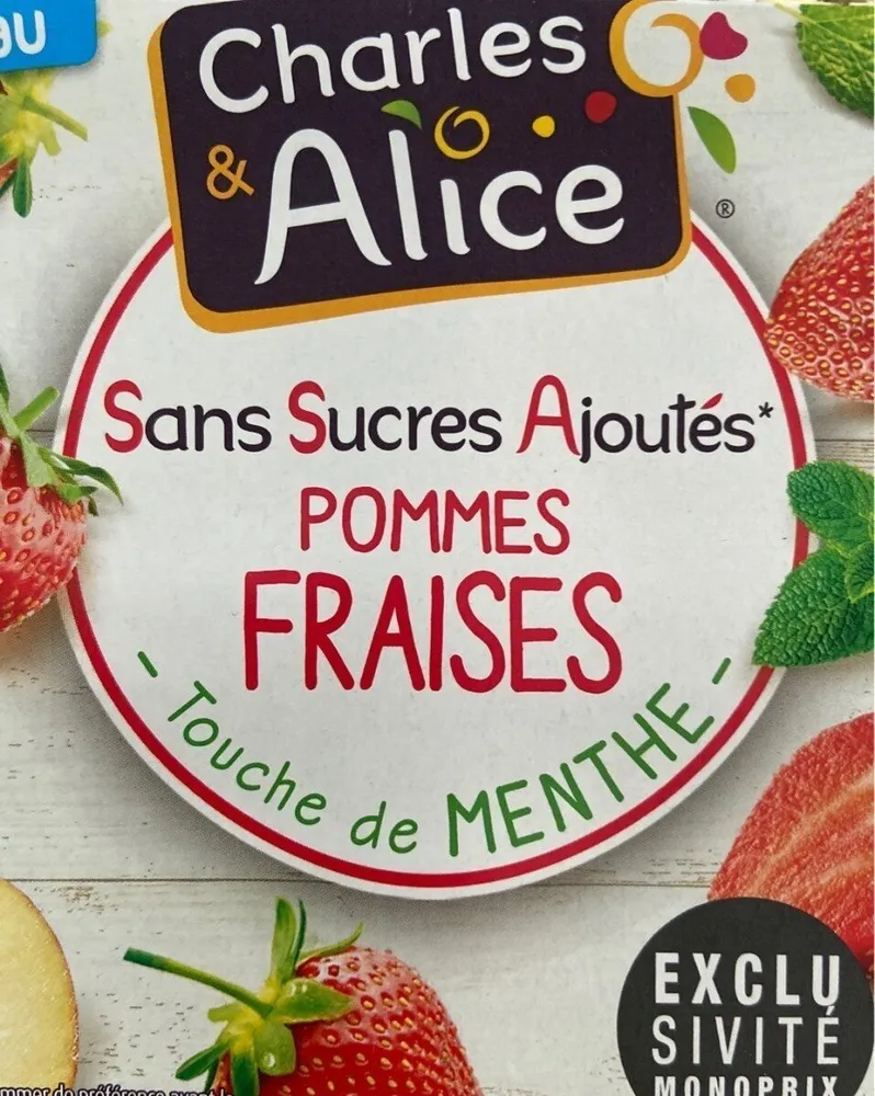 Pommes Fraises Touche de menthe