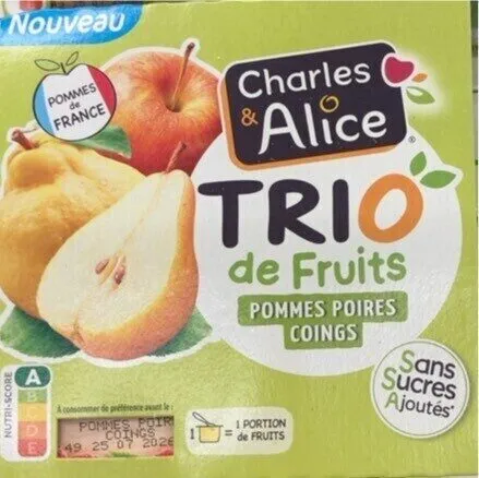 Trio de fruits - pommes, poires, coings