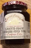 Confiture griotte fraise rhubarbe fèves tonka