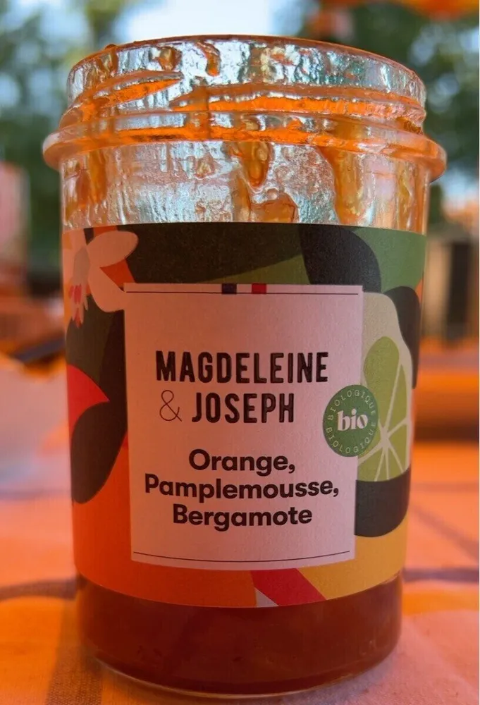 Confiture orange, pamplemousse, bergamotte