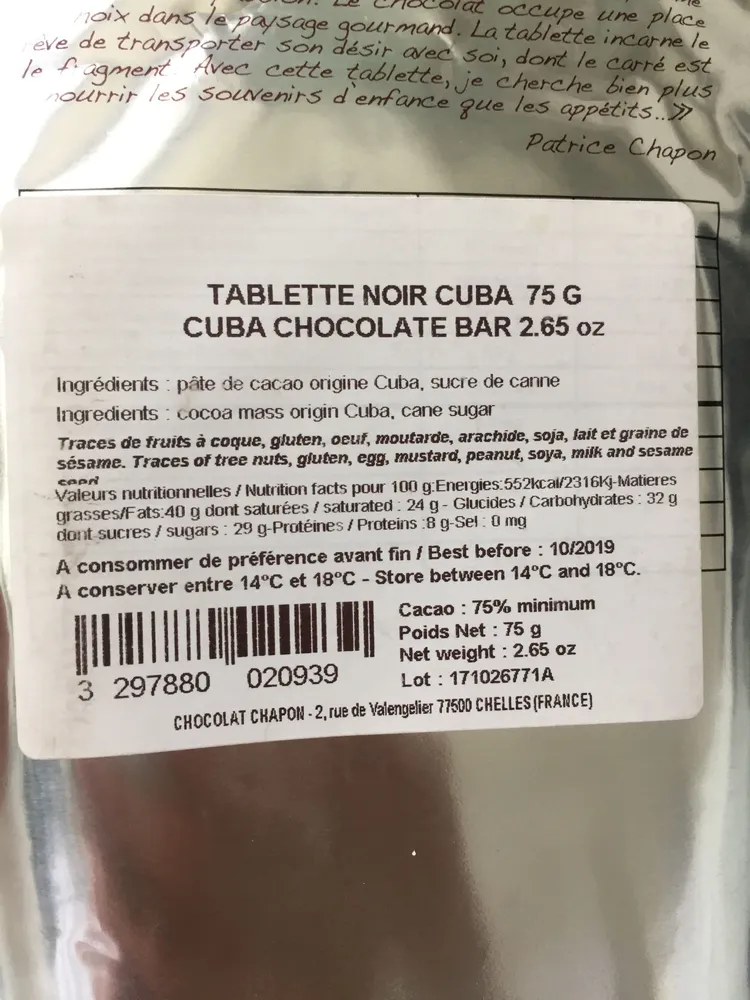Tablette Noir Cuba