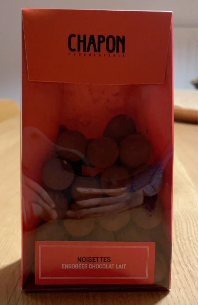 Chapon noisette enrobe chocolat au lait