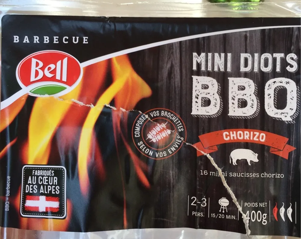 Mini Diots BBQ chorizo