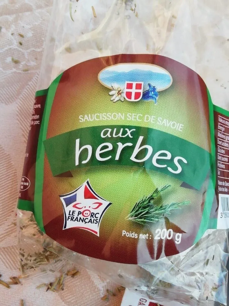 Saucisson sec de Savoie aux herbes