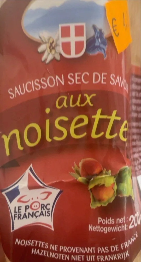 Saucisson aux noisettes