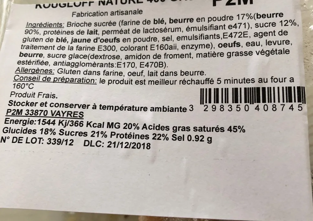 Kougloff Nature 400 grs