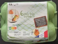 6 oeufs datés CoqMouillette