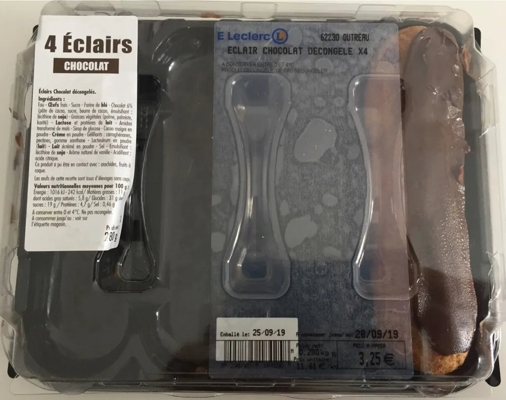 Eclair Chocolat Decongelé