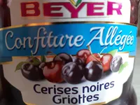 Confiture allégée  cerises noires griottes
