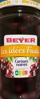 Cerises noires au sirop avec noyau