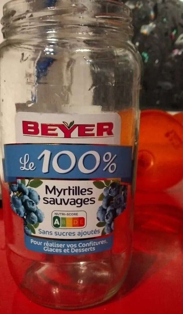 Confiture  myrtilles sauvages de Beyer 100% sans sucre ajoutés