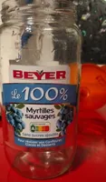 Confiture  myrtilles sauvages de Beyer 100% sans sucre ajoutés