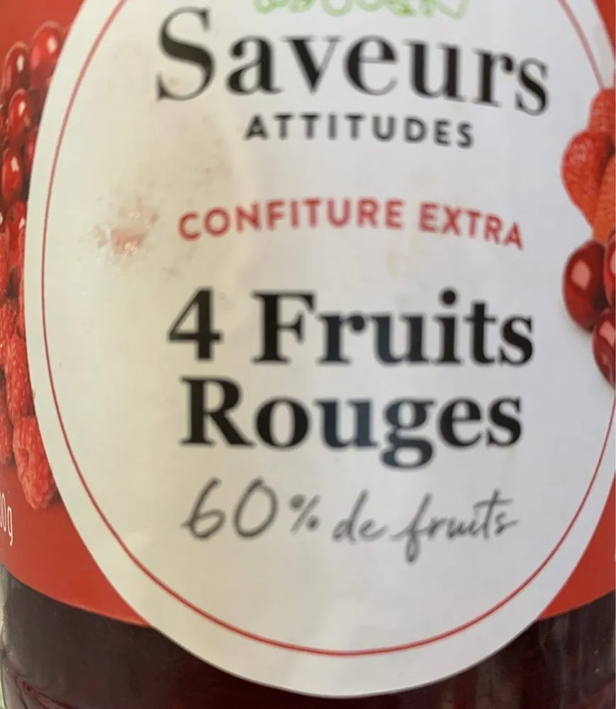 Confiture extra 4 Fruits rouges