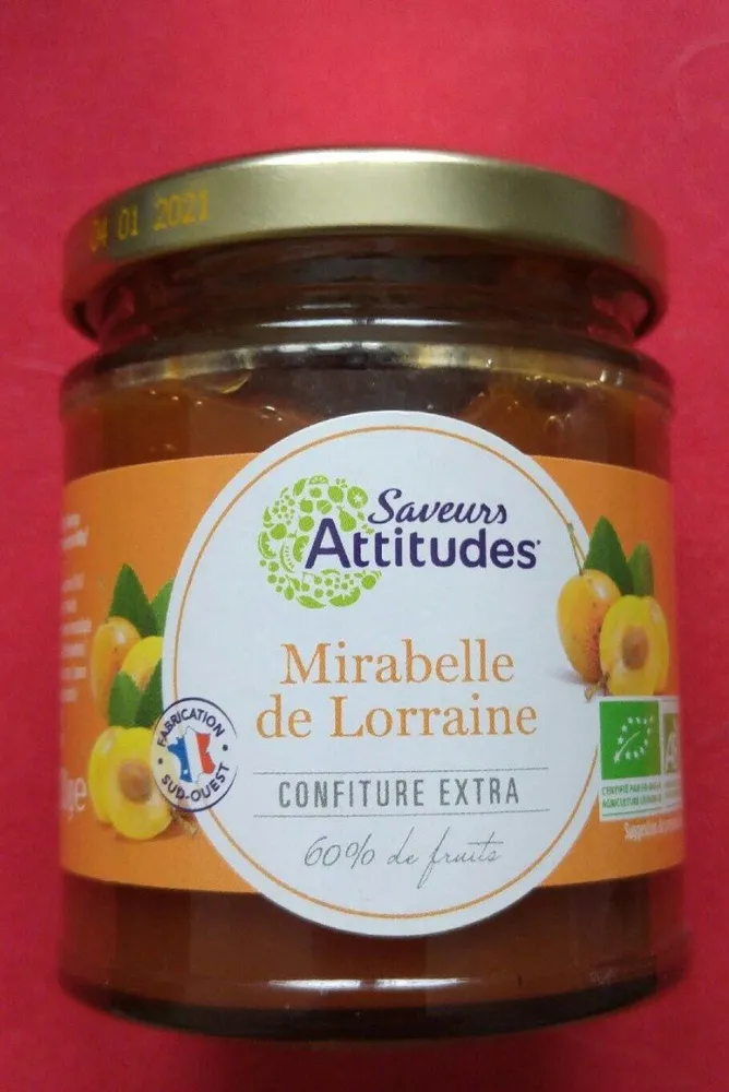 Confiture extra mirabelle de lorraine