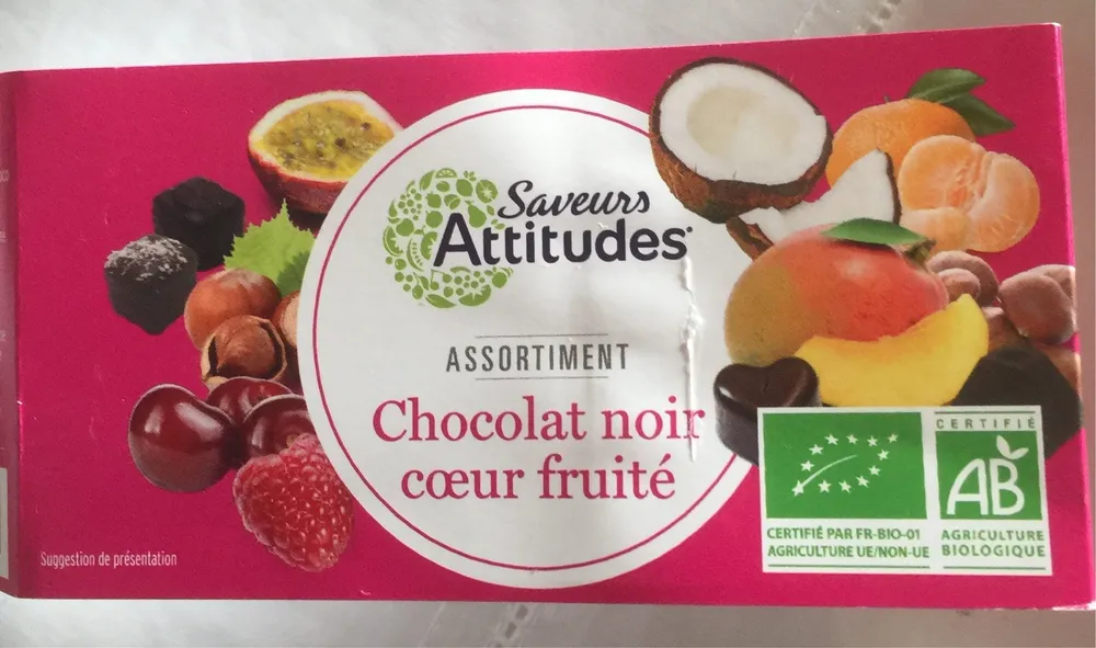 Chocolat noir cœur fruité
