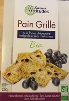 Pain Grillé à la farine d'épeautre intégrale  et aux raisins secs