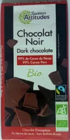 Chocolat noir 99% de cacao du Pérou Bio
