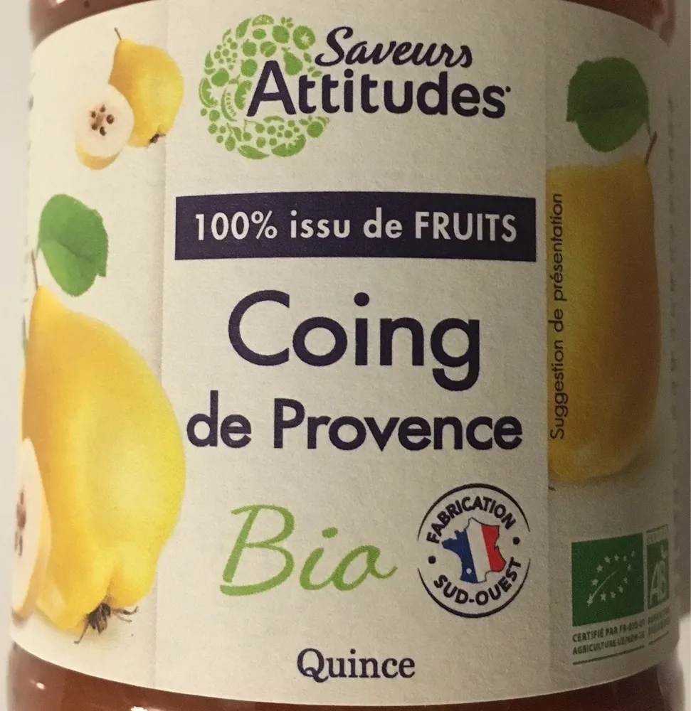 Preparation 100% Fruits Coing Bio De Provence