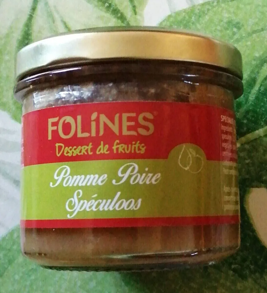 Foline Dessert de fruits Pomme Poire Spéculos
