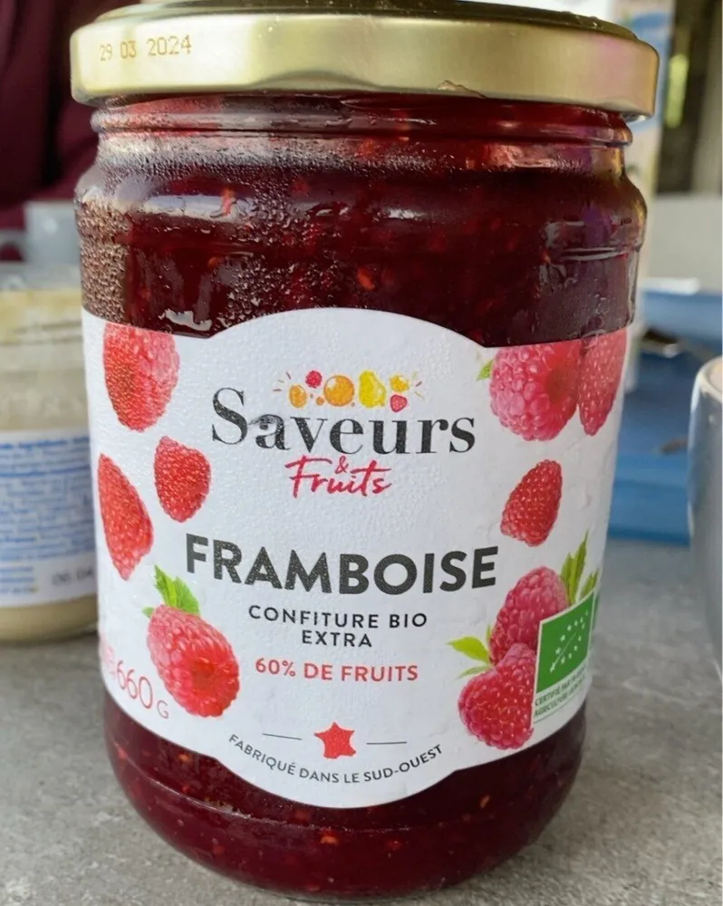 Confiture bio extra framboise