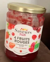 Confiture bio extra 4 fruits rouges