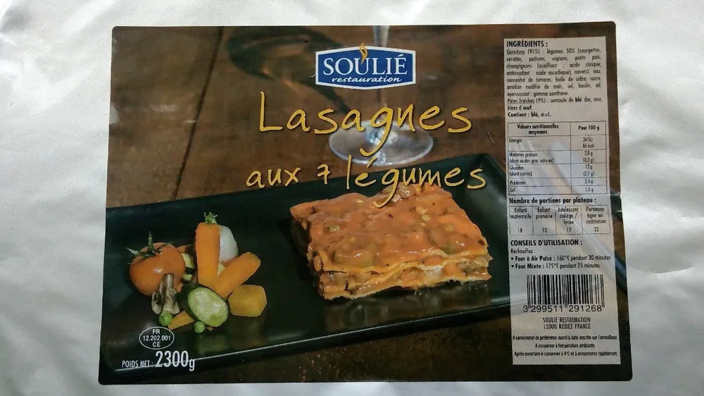 Lasagnes aux 7 légumes