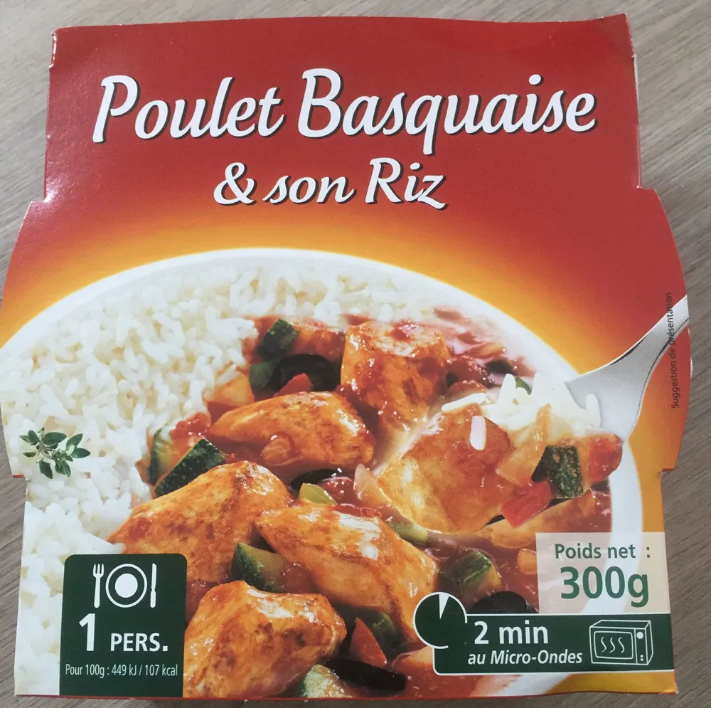 Poulet basquaise & son riz