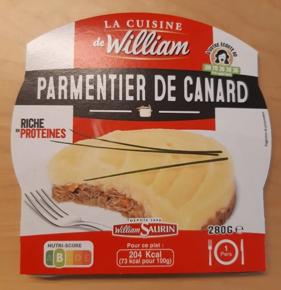 Parmentier de canard