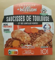 Saucisses de Toulouse et ses lentilles vertes