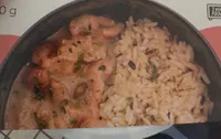 Dinde rôtie aux champignons et duo de riz