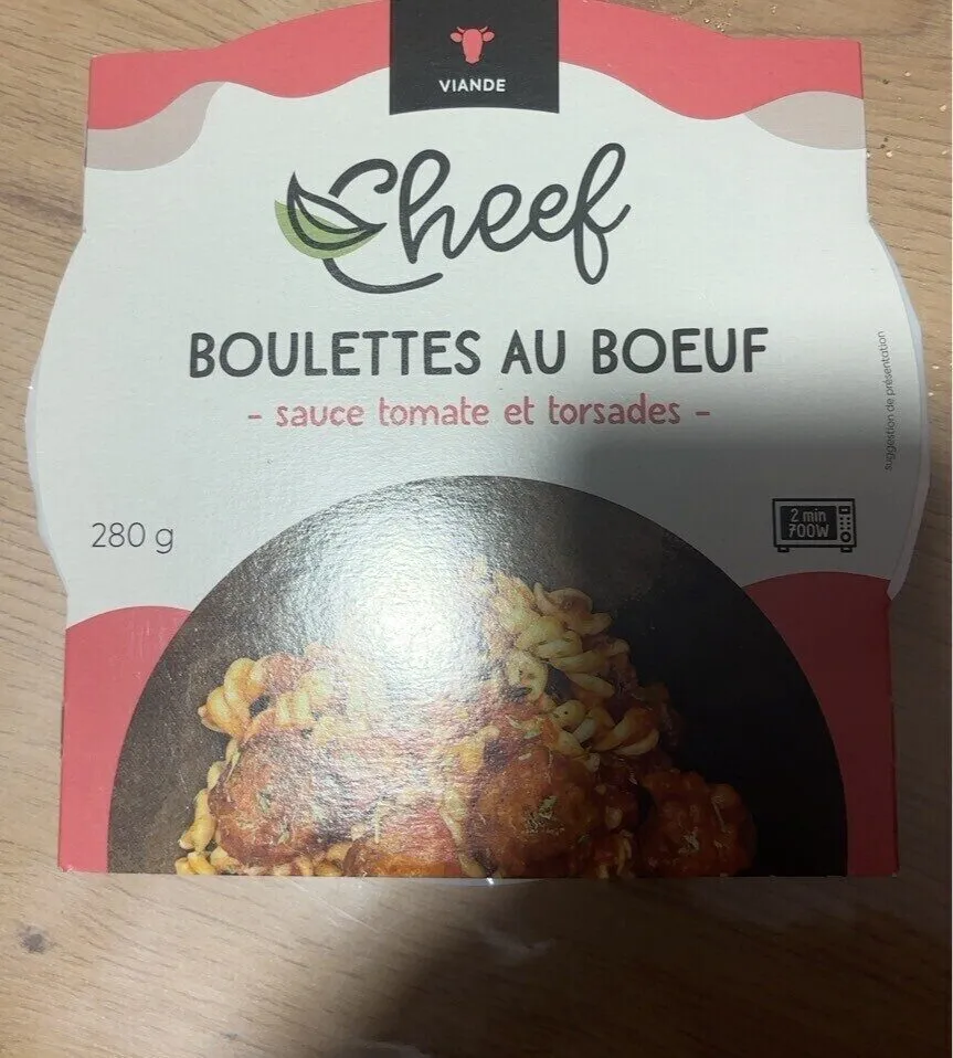 Boulette au boeuf sauce tomzte et tordades