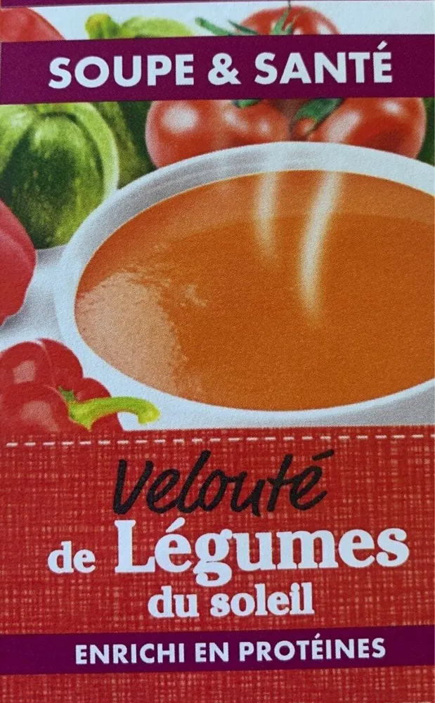 Velouté de légumes de soleil enrichi en protéines