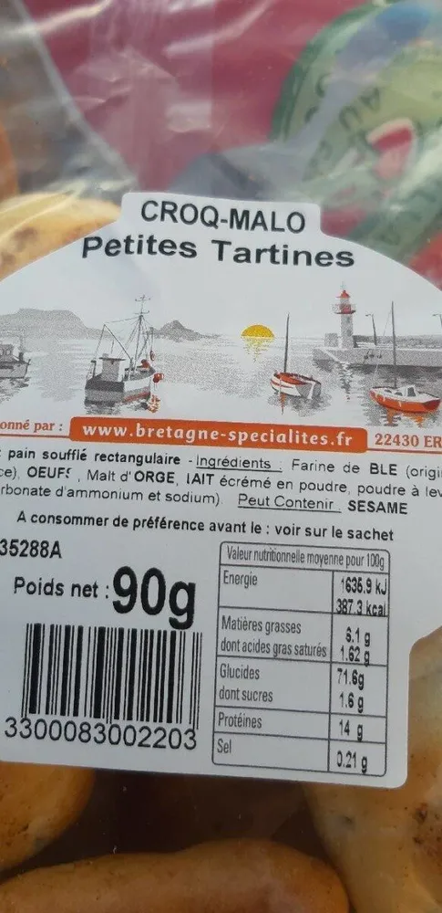 Croq Malo petite tartine