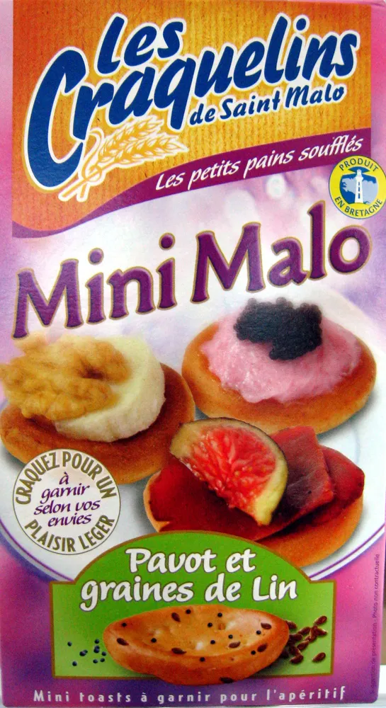 Mini Malo Pavot et graines de lin Les Craquelins de Saint Malo