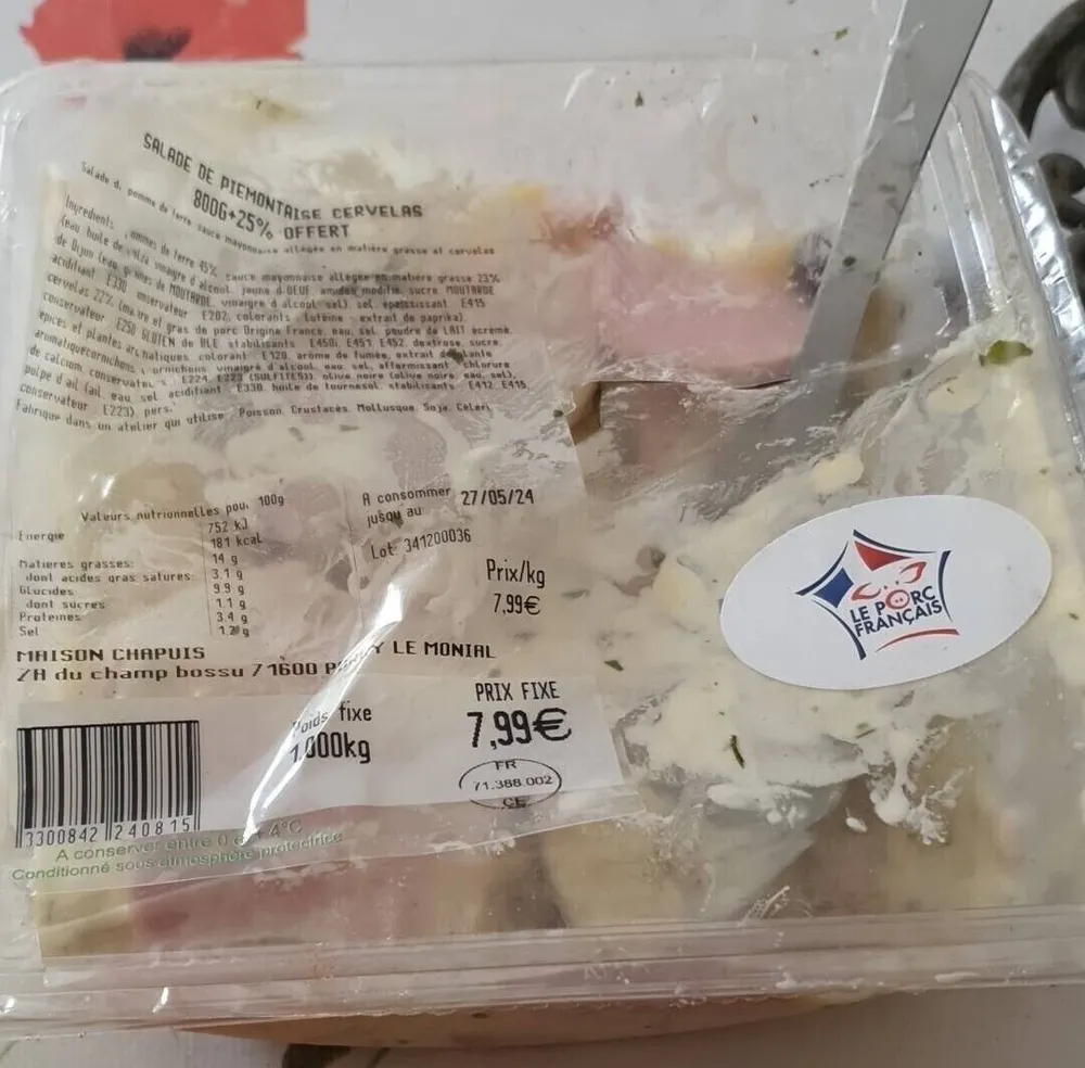 Salade de Piémontaise Cervelas
