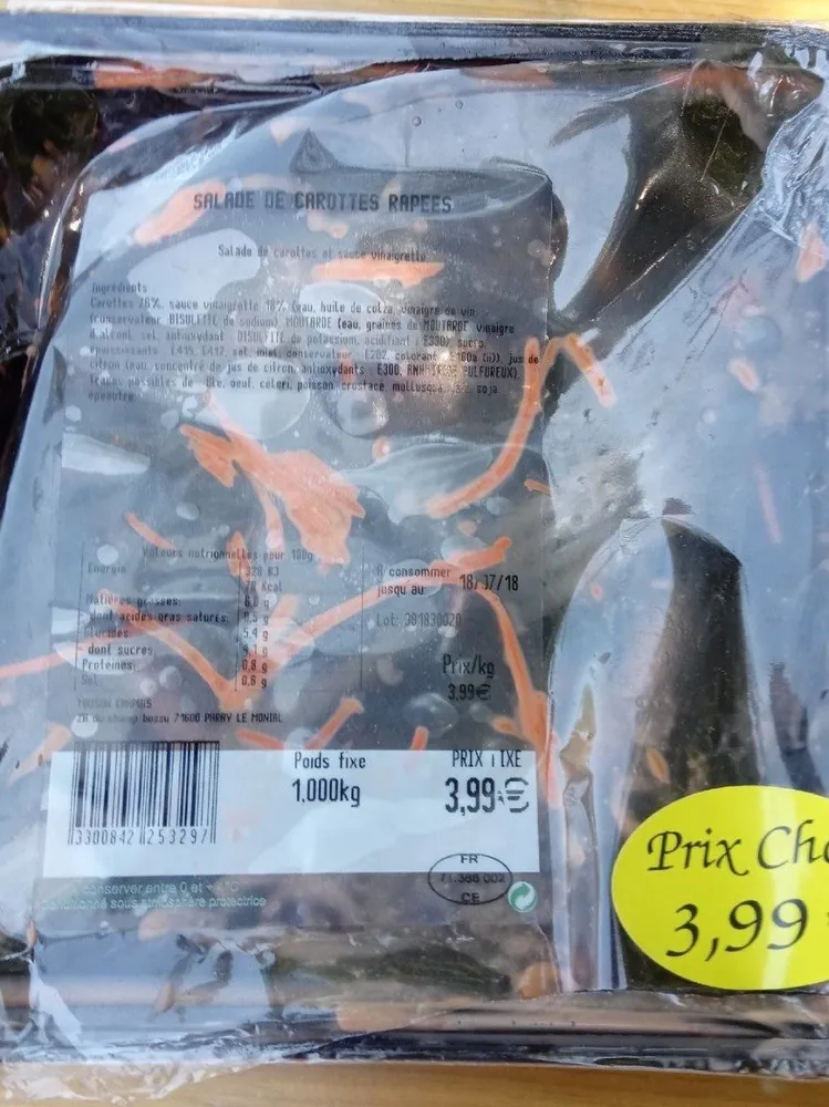 Salade de carottes râpé