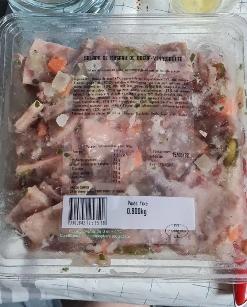 Salade de museau de bœuf vinaigrette